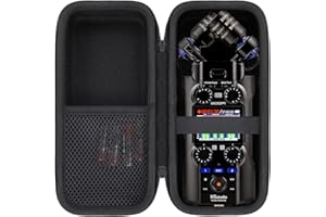co2CREA Hard Travel Case for Zoom H6studio/H5studio/H6essential Portable Studio Handy Recorder, Shockproof Protective Storage Bag with Handle and Mesh Pocket