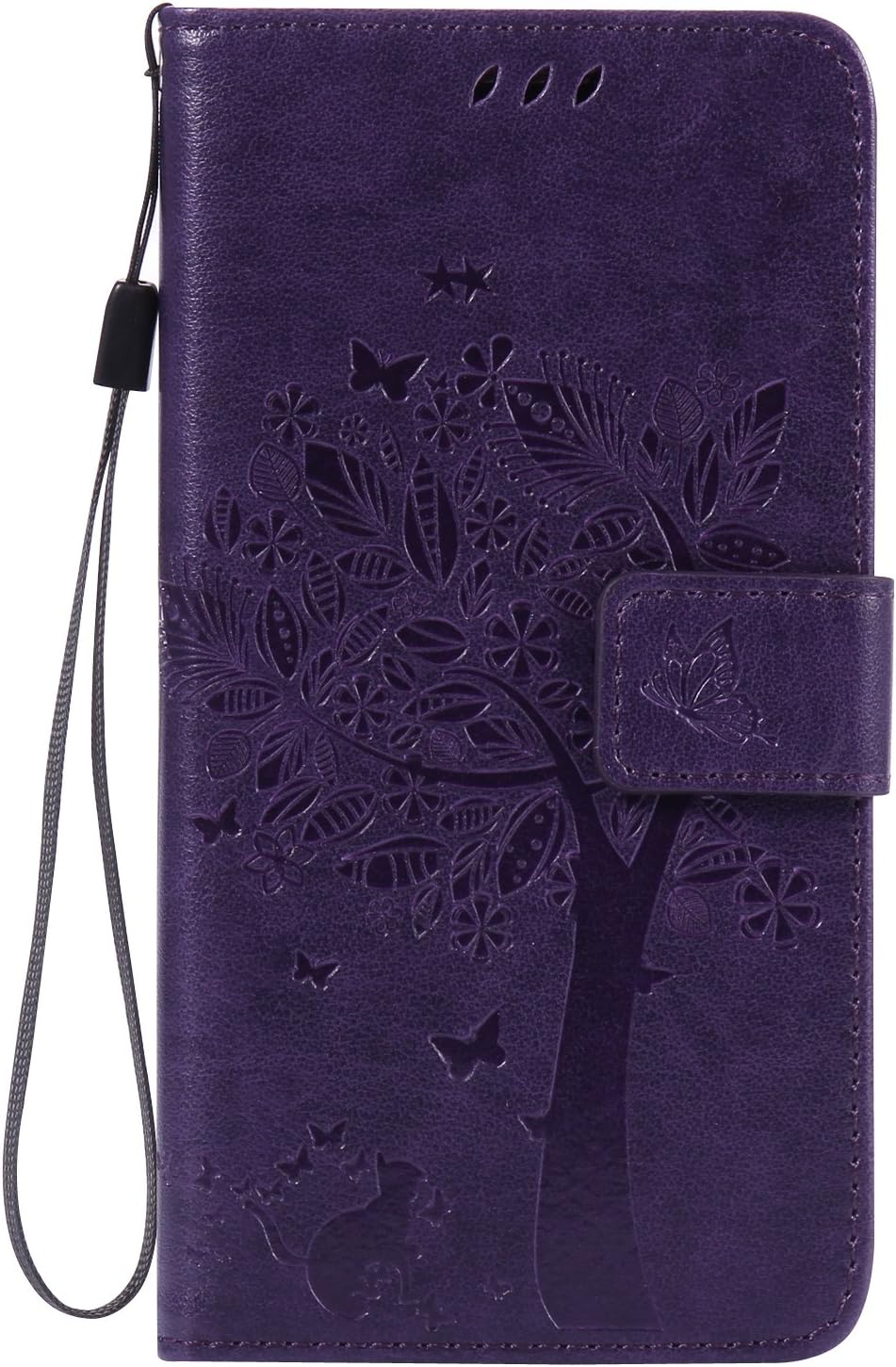 Best magnetic wallet phone case lg g5 purple