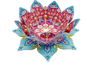 Diamond Art Painting Candle Holders, Lotus Shaped Candle Sticks Holder Decor, DIY Handmade Tealight Holder Craft, Desktop Orn