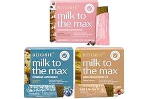 BOOBIE BRANDS Boobie Bar Superfood Lactation Bar Variety Pack, Lactation Snacks for Breastfeeding Moms to Increase Milk Supply, Fenugreek-Free, Gluten-Free, Dairy-Free, Vegan (18 Bars, 3 Flavors)