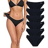 ANLIQI Modal Underwear Women Supersoft Bikini Panties for Women Pack Hi Cut Hipster Breathable Comfy Stretchy Ladies Undies
