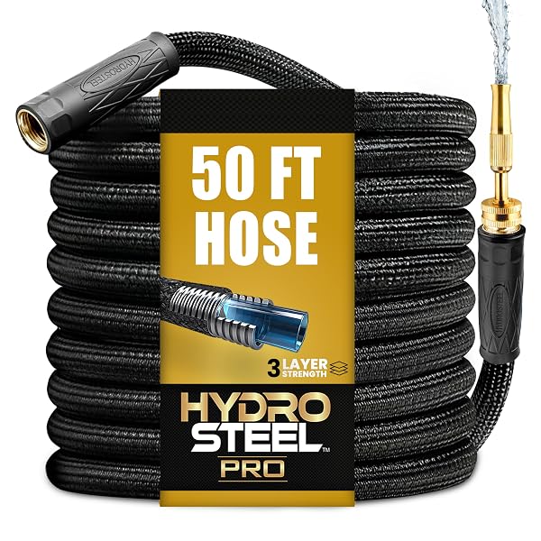 HYDROSTEEL PRO 50 FT HEAVY DUTY METAL GARDEN...