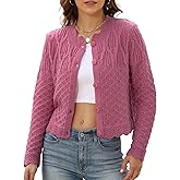 Aetosophis Women Cardigan Sweaters Fashion Outfit Clothes Trendy Cropped Jackets 2025 Casual Long Sleeve Tops