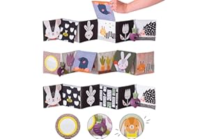 Taf Toys Urban Garden Soft Cloth Newborn Book, Crinkle Baby Book. High Contrast Sensory Toys. Early Education Activity Toy. I