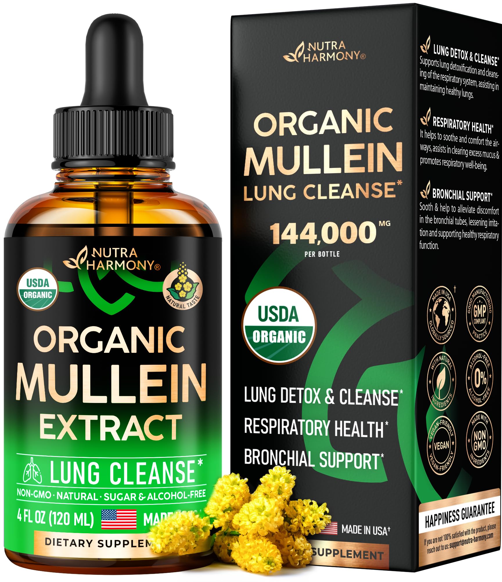 Mua USDA Organic Mullein Drops for Lungs Mullein Leaf Extract with