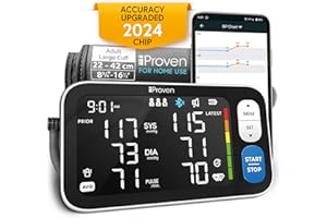 IPROVÈN IPROVEN New 2023 Smart Upper Arm Blood Pressure Monitor - Home Use, 500 Memory Sets - Large Adjustable Cuff - Largest Widescreen Backlit Display - Bluetooth App for iOS & Android