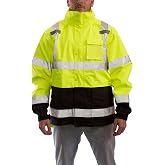 Tingley Icon J24122 High Visibility Jacket With Attached Hood, Extra-Large, Fluorescent Yellow-Green/Black