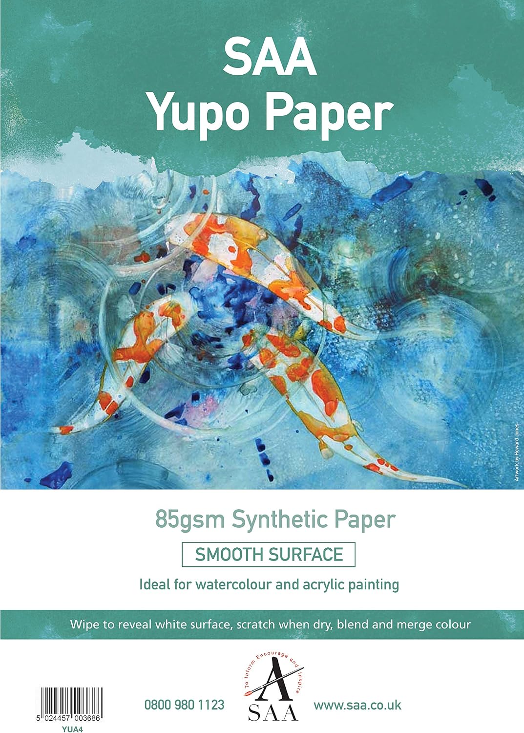 Yupo Painting Paper 25 Loose Sheets A4 85gsm 296 x 210mm, White - Image 4