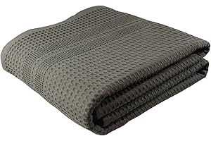 GILDEN TREE Waffle Bath Sheet Large Bath Towels Quick Dry Thin Body Towels, 40x80 Oversized Bath Towels for Adults, Classic Style (Stone)