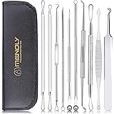 MENOLY Pimple Popper Tool Kit, 10 Pcs Blackhead Remover Zit Popper for Blemish, Pimple Comedone Extractor Acne Tool for Nose 