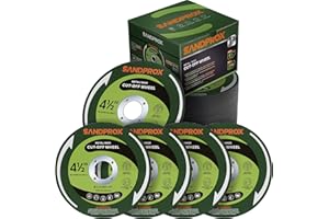 SANDPROX 52 Pack Cut Off Wheels 4 1/2 inch Aggressive Cutting disc 4.5 Cut Off Wheel Metal & Stainless Steel Cutting Wheel for Angle Grinder, PVC Tube