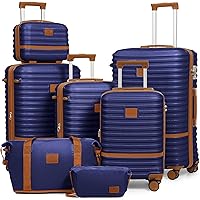 Amazon.com | Melalenia Luggage Sets 7 Piece Hard Shell Carry on