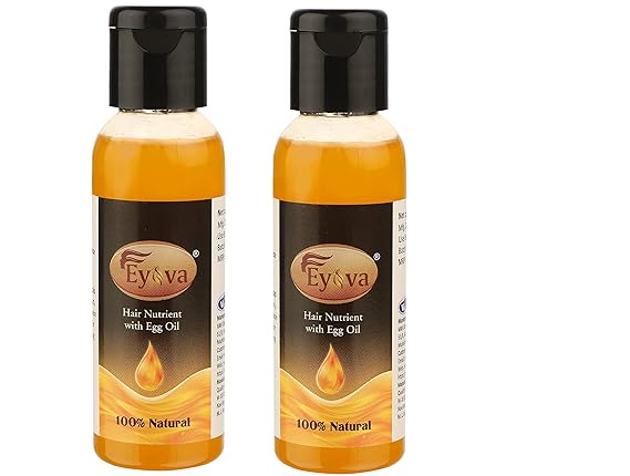 Eyova Egg Oil For Hair Growth For Men and Women- Cold Pressed Natural Anti Hair Fall Hair Oil (Pack of 2)