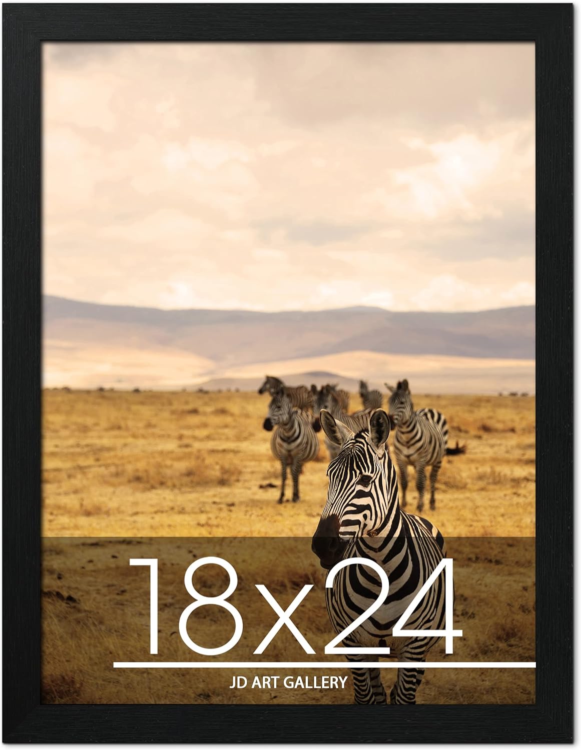 Photo Albums, Frames & Accessories - JD Art Gallery Poster Frame 18x24 Black, Handcrafted with Eco-friendly Wood and Polished Plexiglass, Flexible Hanging in Horizontal or Vertical Format and Hanging Hardware Included