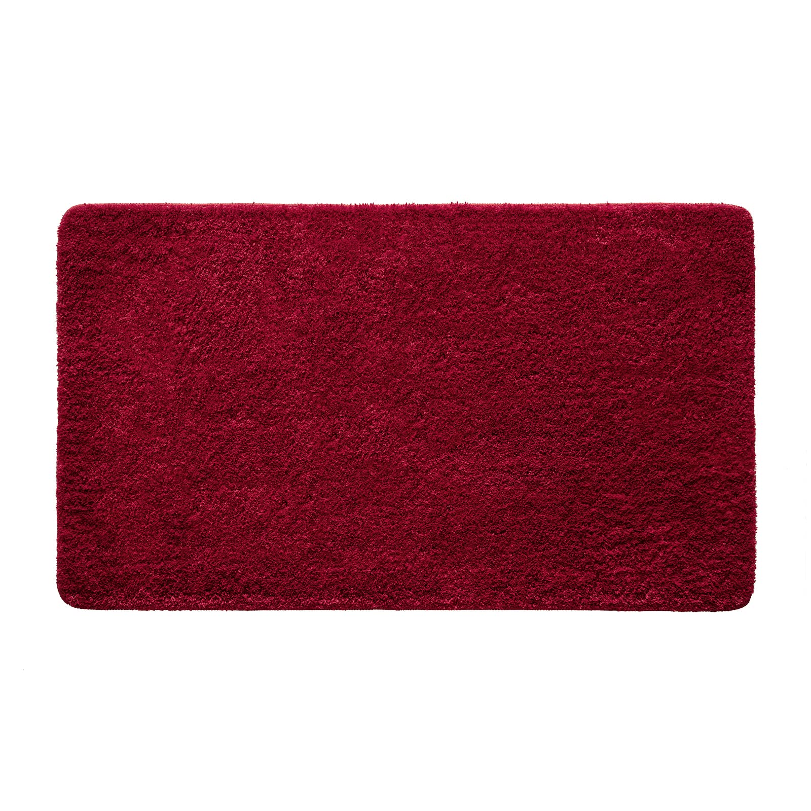 MIULEE 1 x Rectangular Bath Mat for Shower Non-Slip Soft Comfortable Tabis Absorbent Soft Microfibre Toilet Bath Mat 70 x 120 cm Red