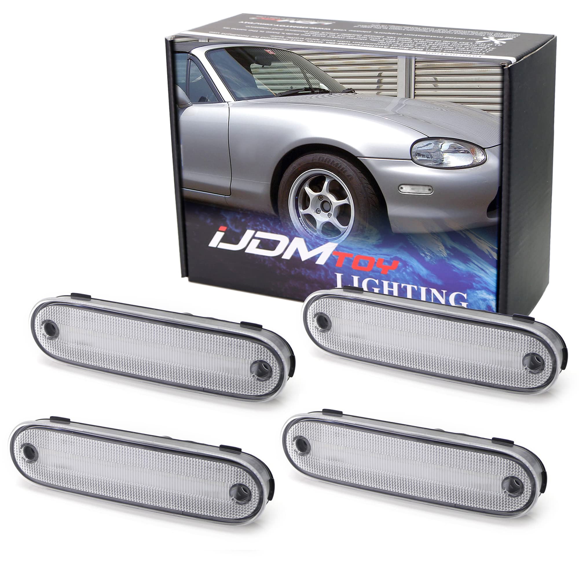 Mua JDM Clear/White Lens Front/Rear Side Marker Light Housing w