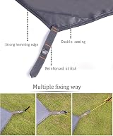 HIKEMAN Camping Tarp Footprint Groundsheet Hexagon Tent Awning L 315x270 cm view 3