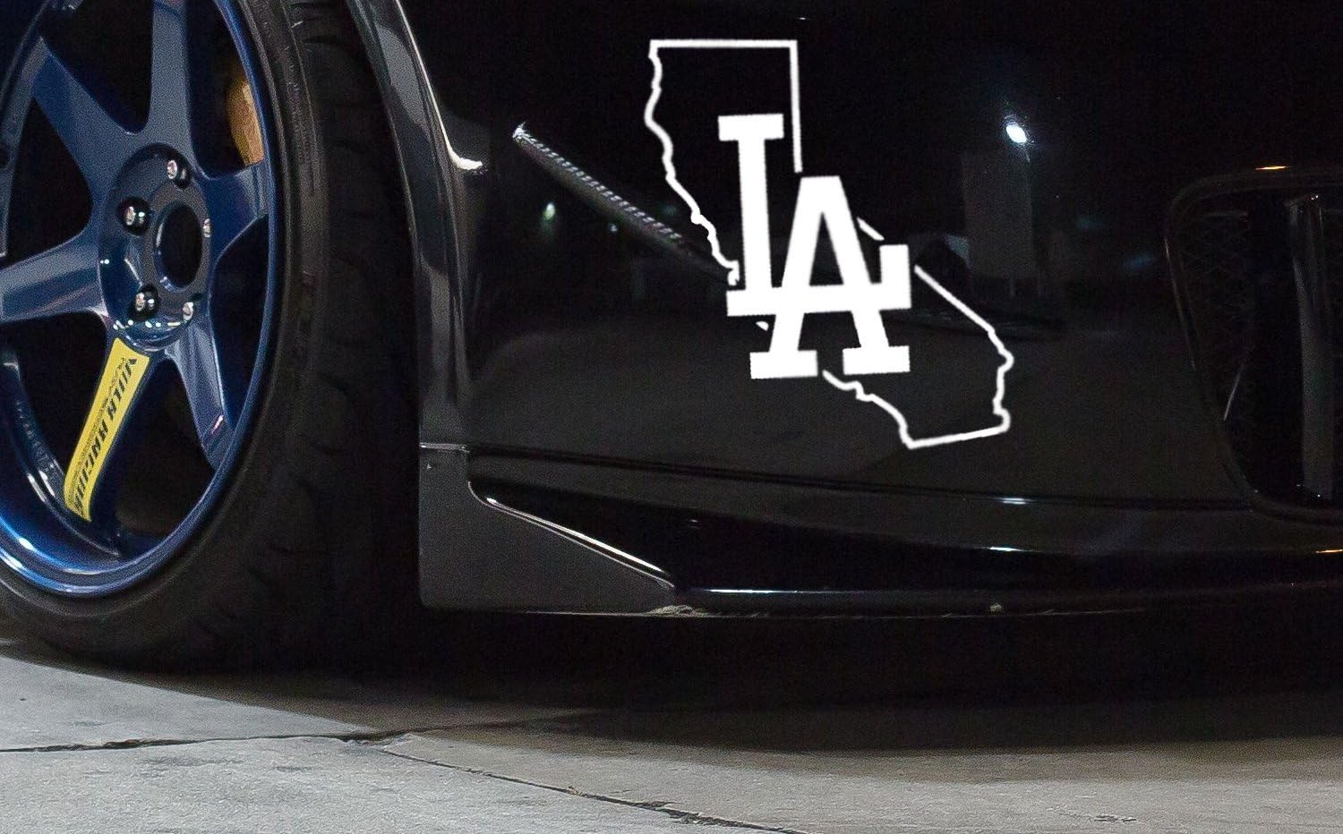 OwnTheAvenue TM x2 LA California State Outline Vinyl Decal Sticker 7 inches White