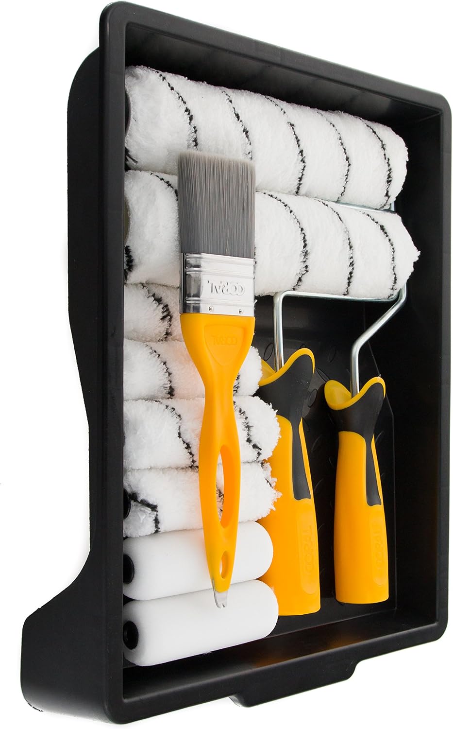 Coral 10501 Easy Coater Paint Kit with Headlock and Mini Roller Frame and Hybrid Brush 12 Piece Pack Set, 12PC - Image 4