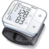 Beurer BC57 Wrist Blood Pressure Monitor – Automatic Wrist Blood Pressure Cuff - Bluetooth – 120 Memory Spaces with Irregular
