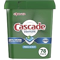 Complete Dishwasher-Pods, ActionPacs Dishwasher Detergent Tabs, Fresh Scent, 78 Count (Packaging May Vary), 1 Pack