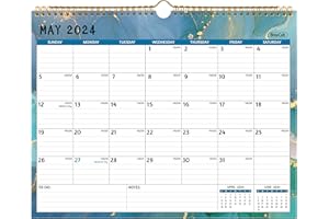 BOWCUK Wall Calendar 2024-2026 – MAY 2024 – APR 2026, 2 Year Calendar 2024-2026, 14.57 x 11.42 In, 2024 Calendar 24 Months, Monthly Calendar 2024, with Ruled Blocks, Thick Paper, Holidays, To-do List ＆ Notes
