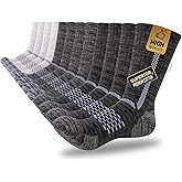 Comfoex Boys Crew Cotton Socks For Kids 6-8 4-6 8-10 Years Old Calf Half Cushioned Athletic Socks 6 Pairs