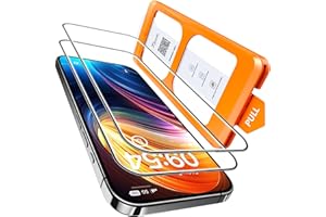 TOCOL for iPhone 16 Screen Protector, Full Coverage 9H Hardness Easy Installation Military Grade Shatterproof HD Tempered Glass Case Friendly 2 Pack