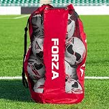 FORZA Premier Ball Carry Bag 12 Ball Capacity Red | Heavy Duty Equipment Holdall view 2