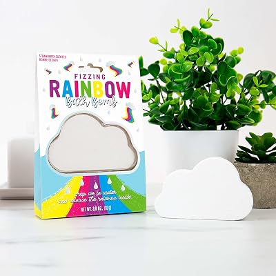 Gift Republic Rainbow Bath Bombs Set of 10 Strawberry Scented Colourful Kids