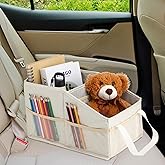 Honeydak Passenger Seat Organizer, Collapsible Car Storage for Console Front/back Seat with Multi-pockets Car Caddy Organizer