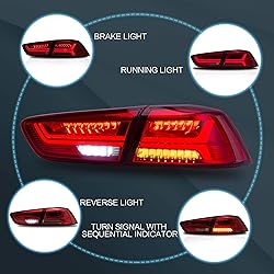 VLAND LED Tail lights Assembly Fit for Mitsubishi