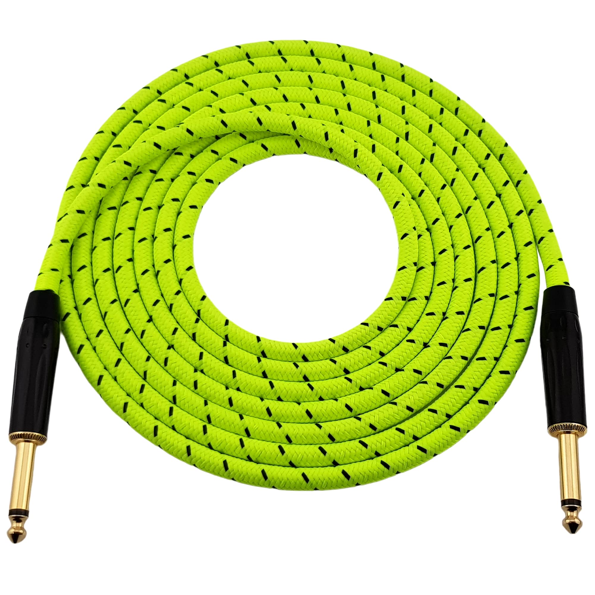 Reds Music Instrument Cable for Guitar GCF1130TB, Jack 6.3 mono/Jack 6.3 mono, decorative outer braid cable (3m)