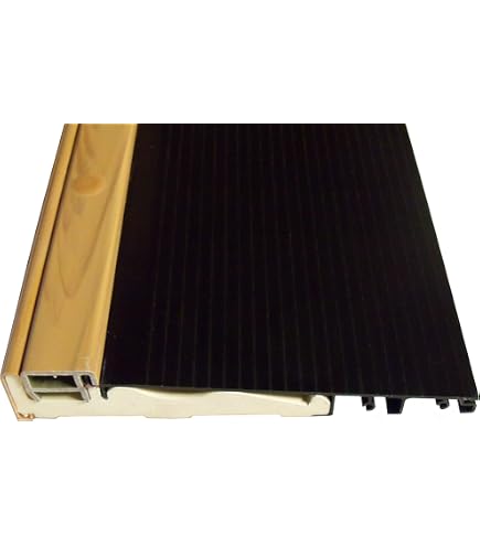 Uncut Inswing Exterior Door Threshold - 36" Length, 5 5/8" Wide, Mill Finish Aluminum With Adjustable Oak-Look Composite Cap - View #5