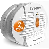 Eva-Dry E-500 Renewable Silica Gel Dehumidifier, 2-Pack, No Batteries | Cordless, plug-in to renew | 500 cu ft each | Gun safes, closets, bathrooms, boats, RVs | Reusable up to 10 years