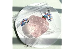 SHILIFE Taba Squishy,Stress Ball,Kawaii Squishies PVC Toys,Stress Relieving Fur Ball OPP Packaging Gifts|Squishy Fidget Toys for Anxiety&Relaxation|Perfect Desk Accessory for Adults (Crystal(1 Pack))