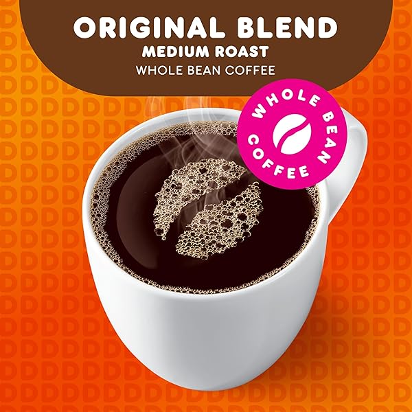DUNKIN’ ORIGINAL BLEND MEDIUM ROAST WHOLE BEAN COFFEE, 18 OUNCE