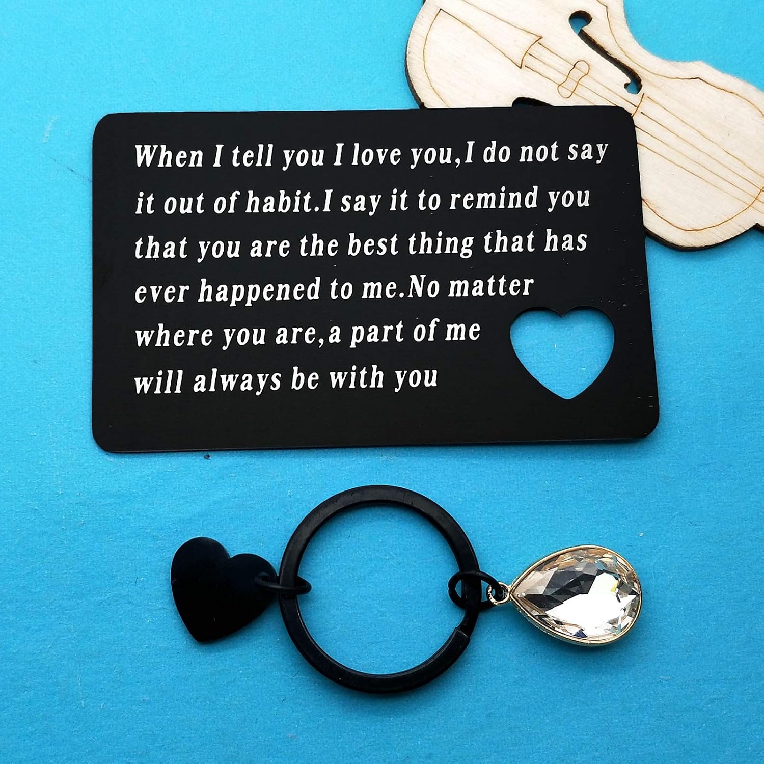 Anniversary Card Gifts for Boyfriend Husband Fiance Engraved Wallet Insert Card for Him Deployment Gifts Christmas Birthday Gifts Valentines Day Gifts for Him - Image 4