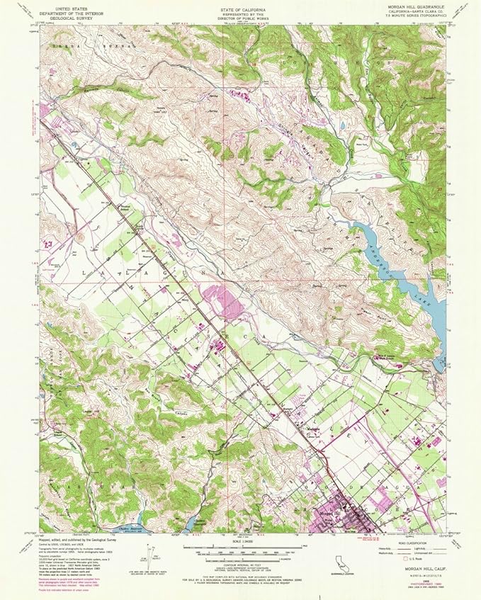 1955 Hill, CA USGS Historical Topographic Wall