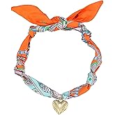 chorfla Scarf Necklace with Charm，Bandana Necklace with Dainty Pendants Adjustable Choker Jewelry for Women Christmas Gift Silk Necklaces with Charms Choker Jewelry for Women