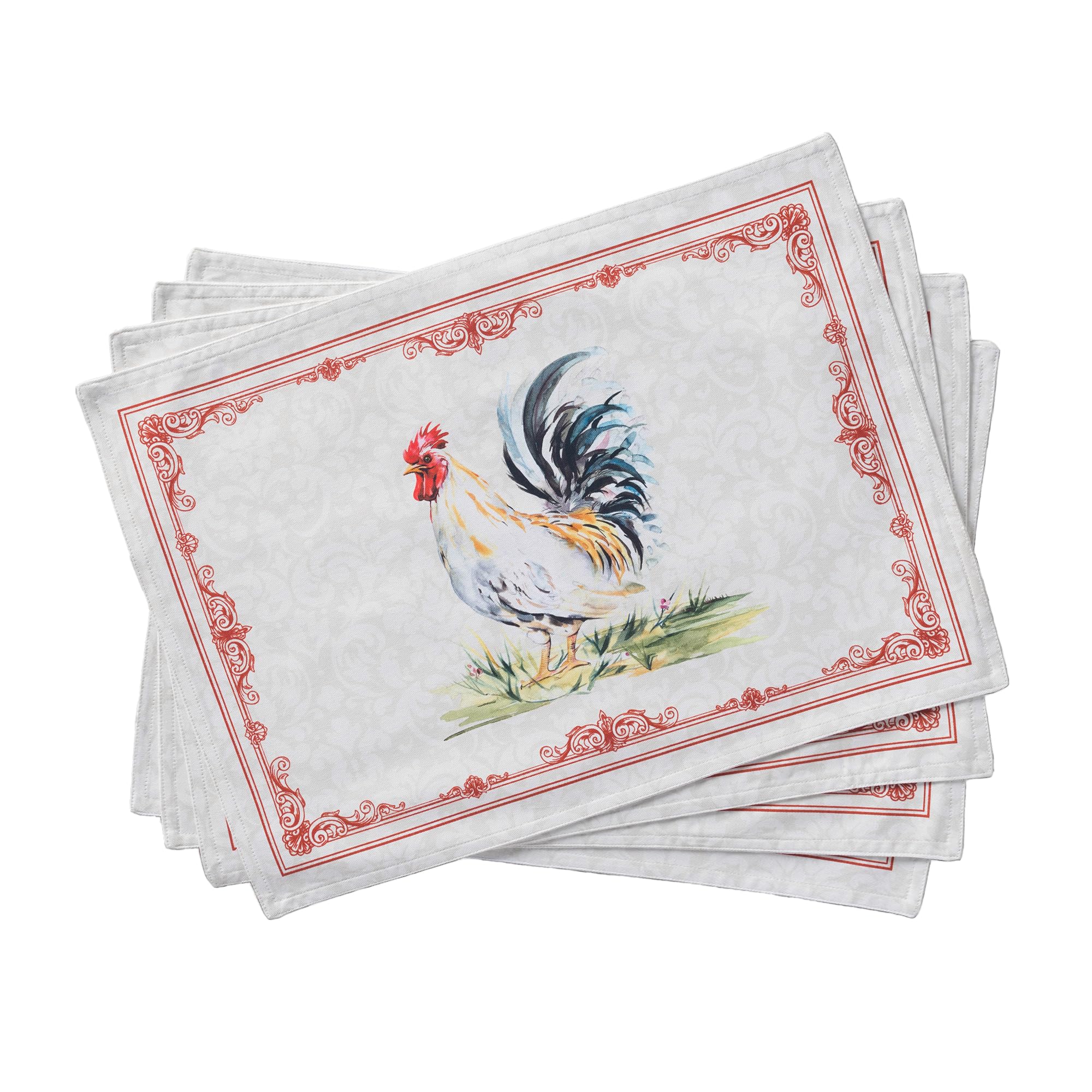 Maison d' Hermine Placemats Set of 4 100% Cotton Washable Reusable Table Mats for Home Kitchen Dining Party Wedding Restaurant Gifts for Mothers Day (Campagne, 33 CM x 48 CM) — image 1