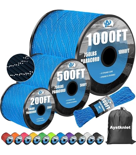 Corda Paracord 550 Riflettente Fluorescente – Alta Visibilità, 4 Mm, Resistente Ai Raggi UV, Ideale Per Tende, Campeggio E Sopravvivenza (Scegli Lunghezza E Colore)