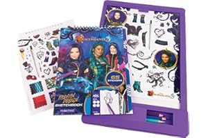 Make It Real Disney Descendants 3 Fashion Design Tracing Light Table for Girls - 9-Piece Set with Sketchbook, Stickers, Tracing Pages, Light-Up Table - Creative Drawing Kit, Ages 8+