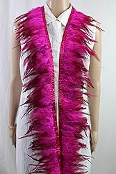 2 Yard Long, 5-6 inch Height, Dyed Saddle Feather