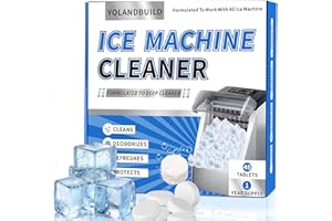 YOLANDBUILD Ice Machine Cleaner Maker Descaler - 48 clean Tablets Compatible with Frigidaire, Opal, GE Profile, Kitchenaid, Nickel Safe Scale Remover for Countertop, Nugget Ice Makers-Odor-Free, Crystal Clear Ice