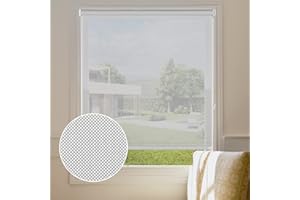 Persilux Light Filtering Roller Shades Solar Shades (29" W x 72" H, Grey) Flame Retardant, UV Protection Blinds for Window Semi Sheer Shades for Windows, Home, Office Easy to Install