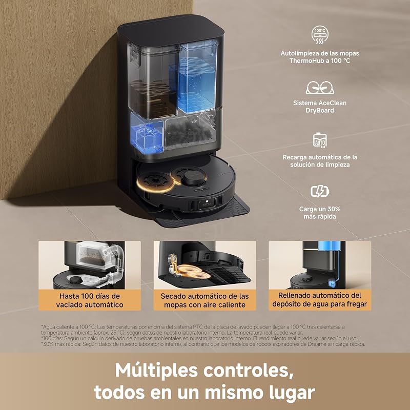 Aspirador robô L50s Pro Ultra, 30.000 Pa, Esfregão Autolimpante 100 °C