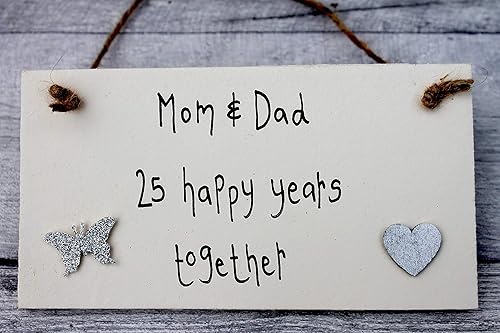 Amazon Com Madeat94 Mom And Dad 25th Silver Anniversary Wedding