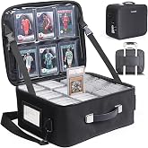 Luxtude Graded Card Storage Box w/Adjustable Dividers, Card Carrying Case | Trading Card Storage Box w/Combination Lock, Baseball Sports Cards Case for PSA/BGS/SGC/Toploaders