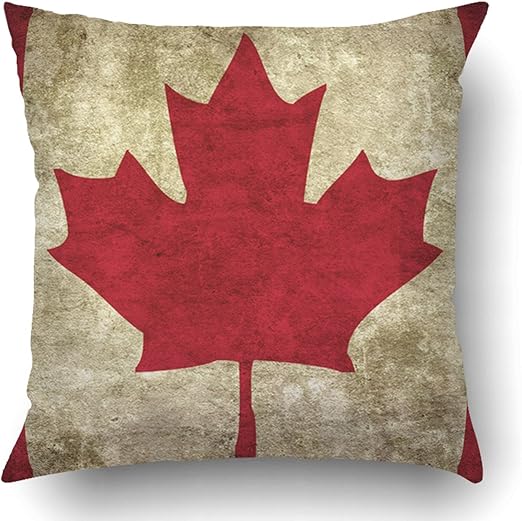 Amazon Com Emvency Throw Pillow Covers Red Canada Grunge Canadian